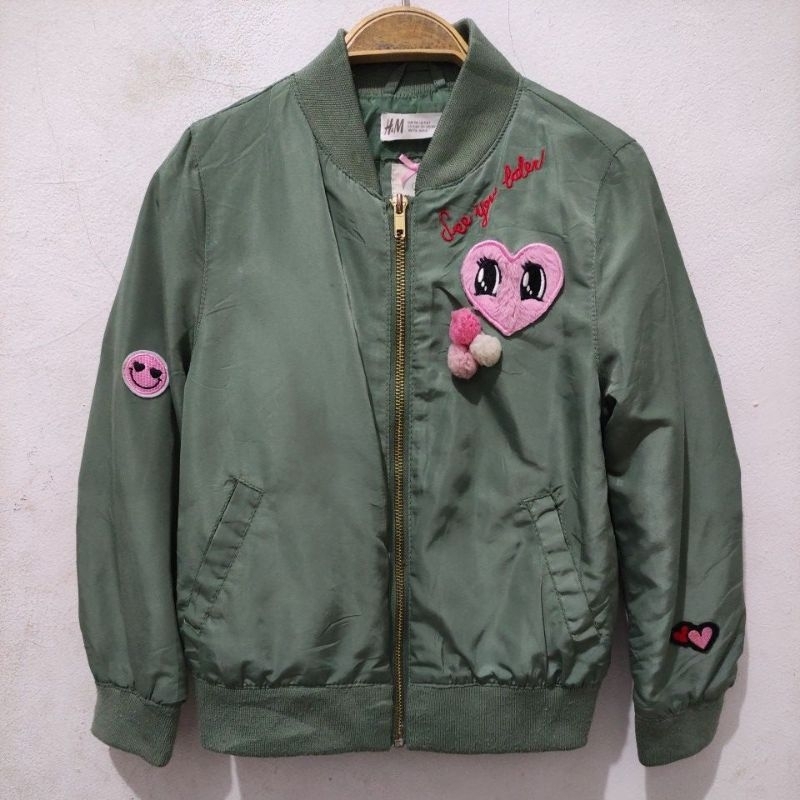 Gemoy Army Bomber Jacket แบรนด์ H&M ไซส์ 116/5-6Y