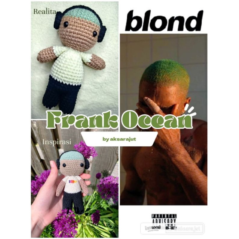 Frank Ocean Doll/ Frank Ocean Crochet/ ตุ๊กตาถักแบบกําหนดเอง Frank Ocean/พวงกุญแจ Frank Ocean/ Frank