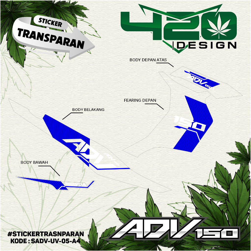 แถบ UV แบบใส Honda ADV 150 Custom Motif - SADV-UV