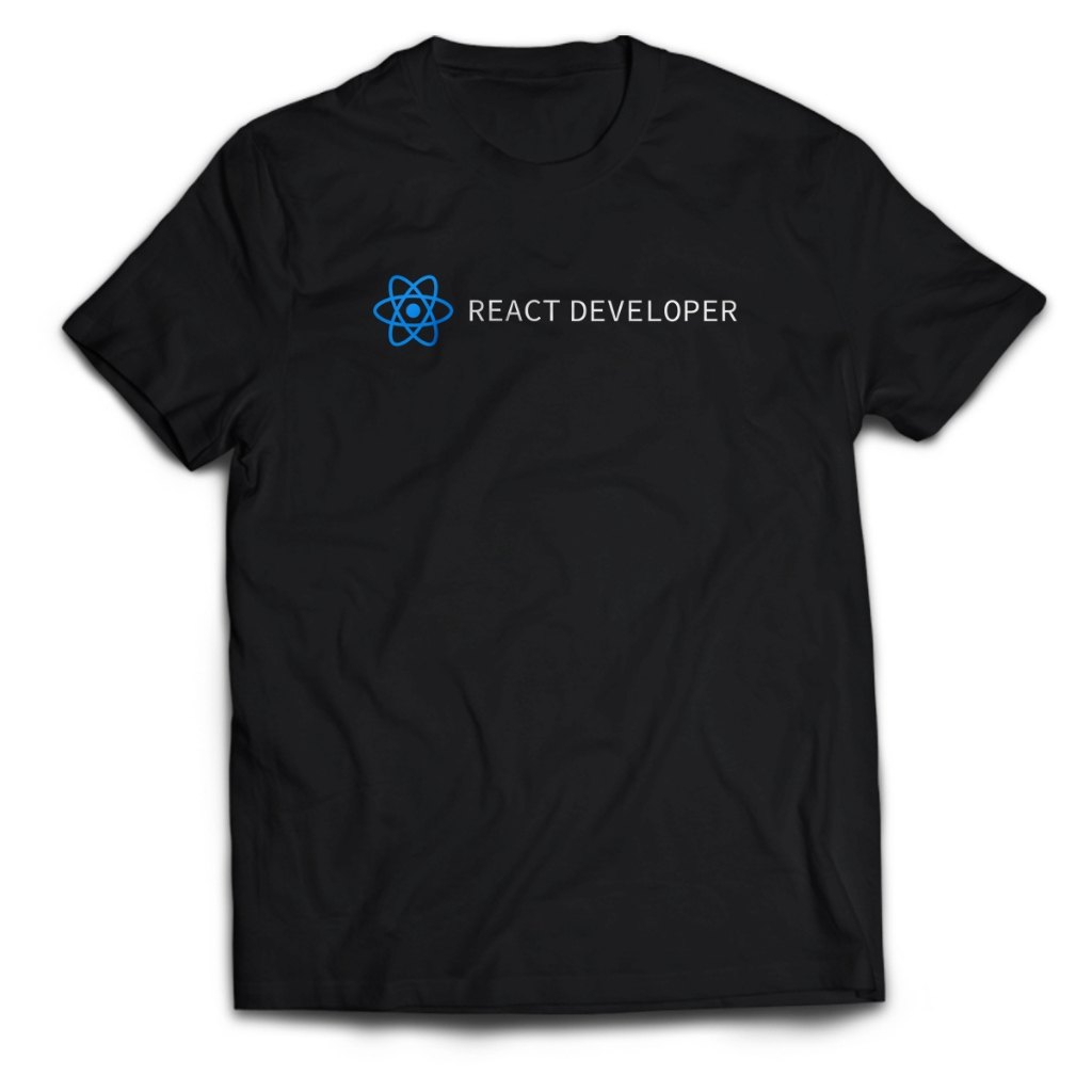 React DEVELOPER Men & 39;s เสื้อยืดผู้ใหญ่ Cocding Programmer Unisex Tops PakeKaos