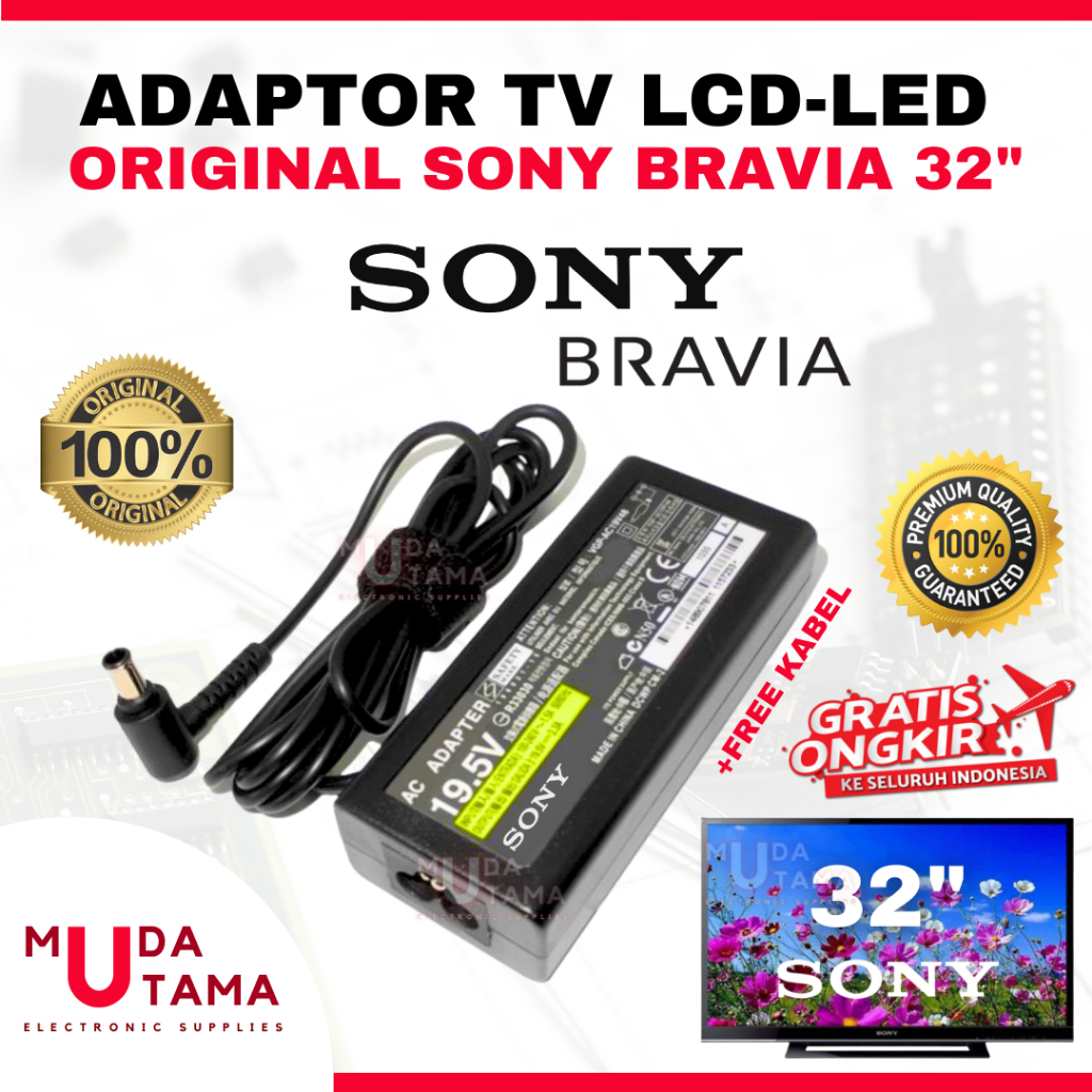 SONY LCD/LED/SMART BRAVIA 32 INCH ORIGINAL TV ADAPTER - SONY BRAVIA 32 INCH ADAPTER - ORIGINAL SONY 