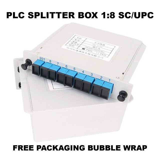 Sasageyou - Passive Splitter Box 1:8 SC UPC / Passive Splitter PBOX FO 1 8 Fiber Optic Fiber Optic