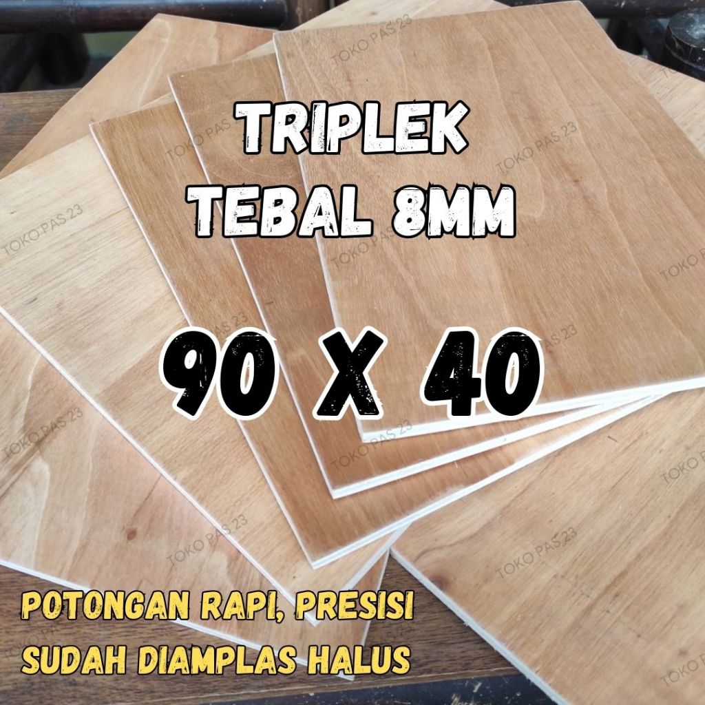 TRIPLEK P90 L40 (ซม.) 8มม. THICK MULTIPLE PLYWOOD LAYER WOODEN BOARD