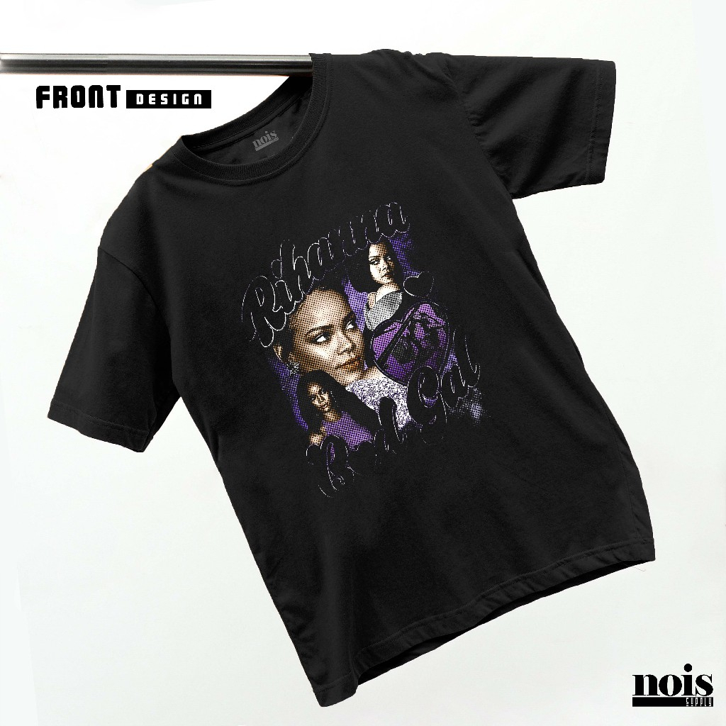 NOIS Music เสื้อยืด Rihanna Cotton Combed 30s เสื้อยืดสําหรับผู้ชายและผู้หญิง MS163
