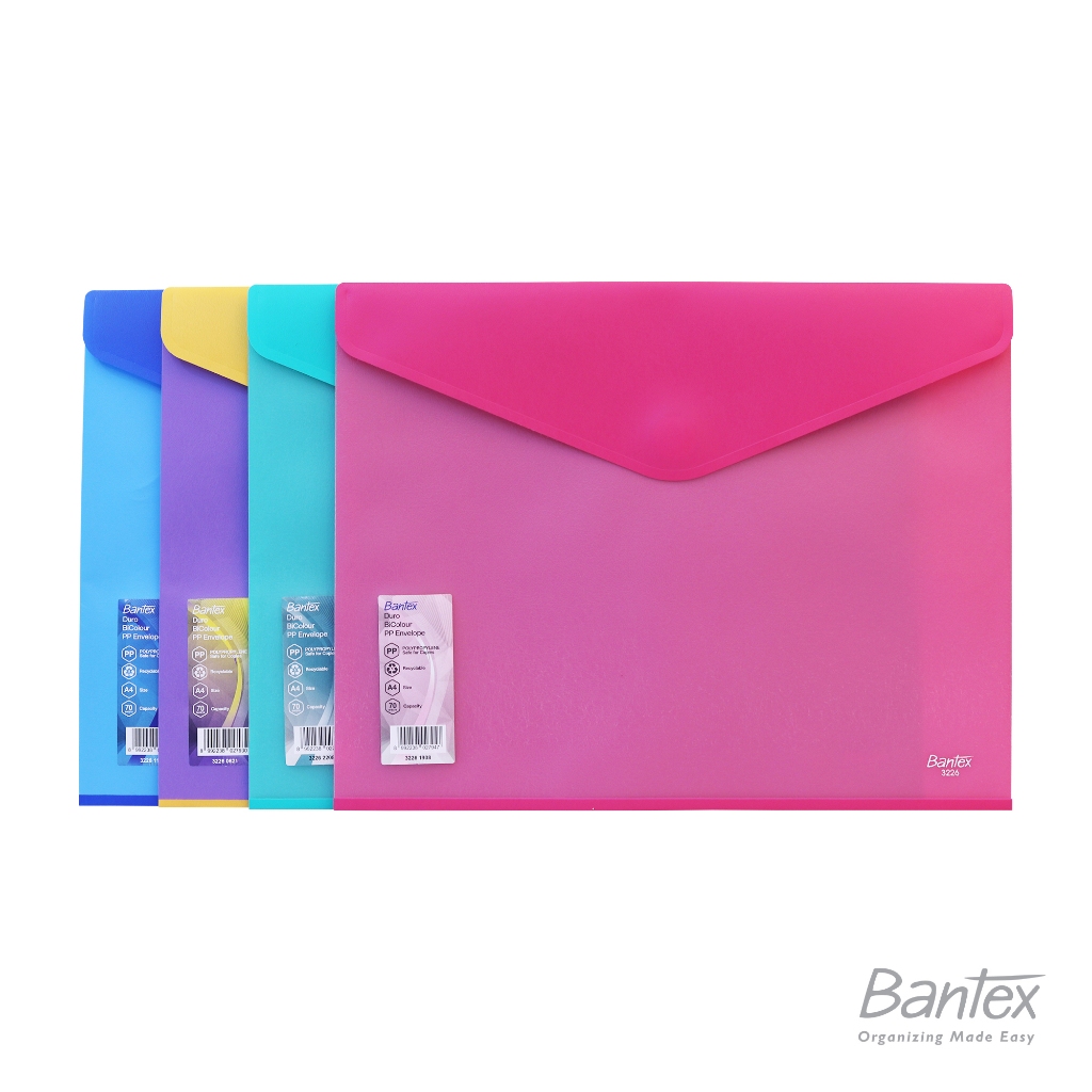 ซองจดหมาย PP Bantex Duro Bi-Colour A4-3226. แฟ้มซองจดหมาย สําหรับใส่เอกสาร