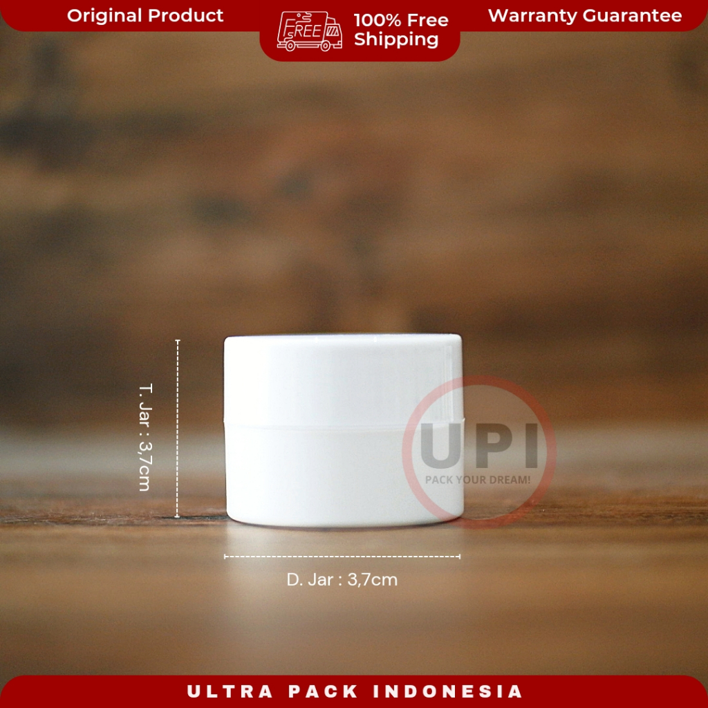 COSMETIC CREAM POT PACKAGING - 12.5GRAM WHITE FLAT PP CREAM JAR