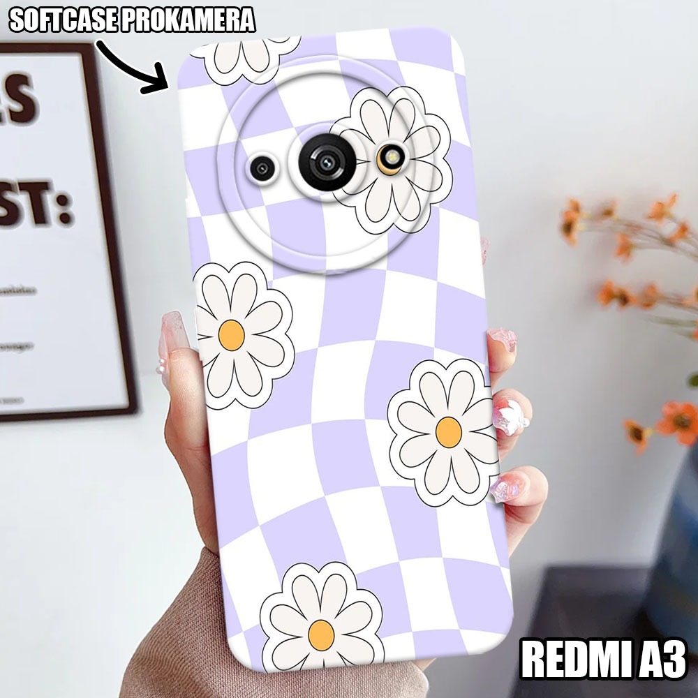 ซิลิโคนสําหรับ Xiaomi Redmi A3 2024 ดอกไม้ล่าสุด Motif Softcase (SK05) - CHEAP DISI - Redmi A3 Softc