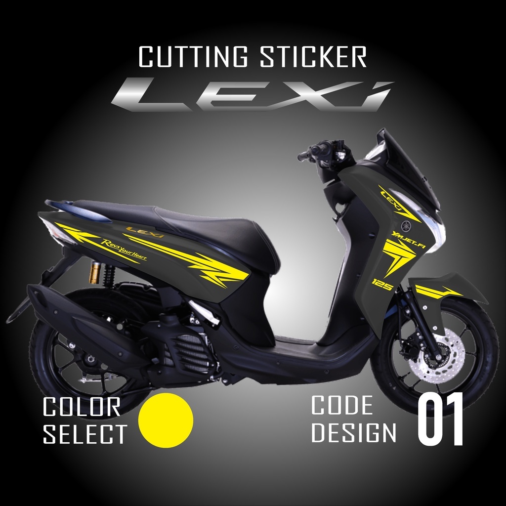 Striping cutting lis body motor lexi 125 รหัส 01 ชุดขวาและซ้าย สติ๊กเกอร์มอเตอร์ไซค์กันน้ํา