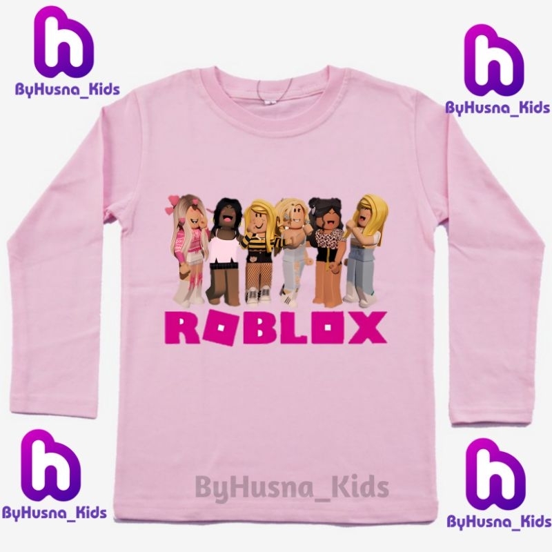 Roblox เสื้อยืดแขนยาว พิมพ์ลายตัวอักษร ROBLOX สําหรับเด็กวัยหัดเดิน UNISEX