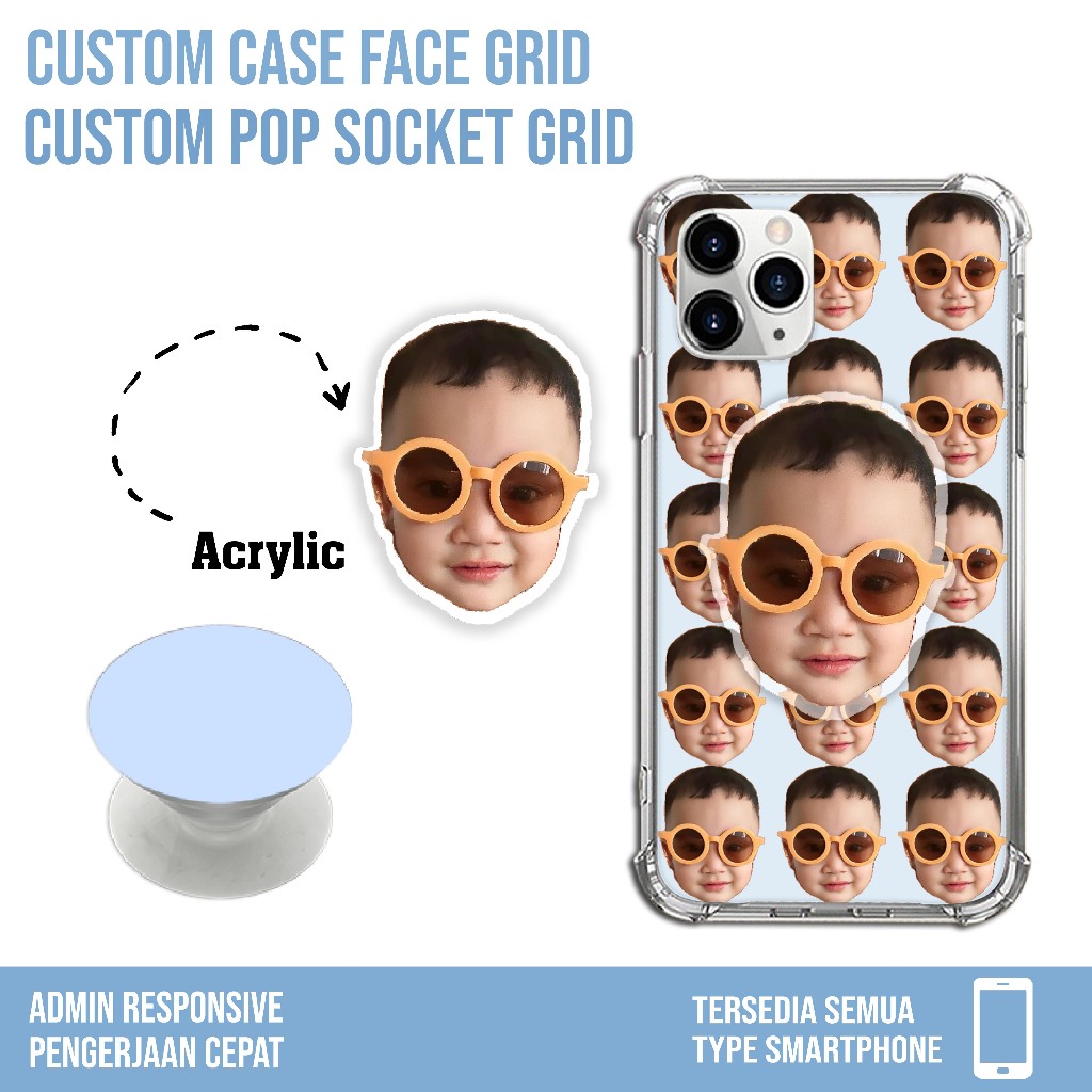 [SOFTCASE] หน้าลวดลาย Custom & Popsocket Acrylic Case a15 a16 a54 a74 a76 a96 a57 y12 y16 y15s y21 y