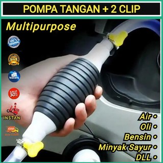 Pompa Tangan Sedot Air Minyak Bensin Oli Pompa Tangan Transfer Oli Mobil Oil Extractor 2 Clip - NC03