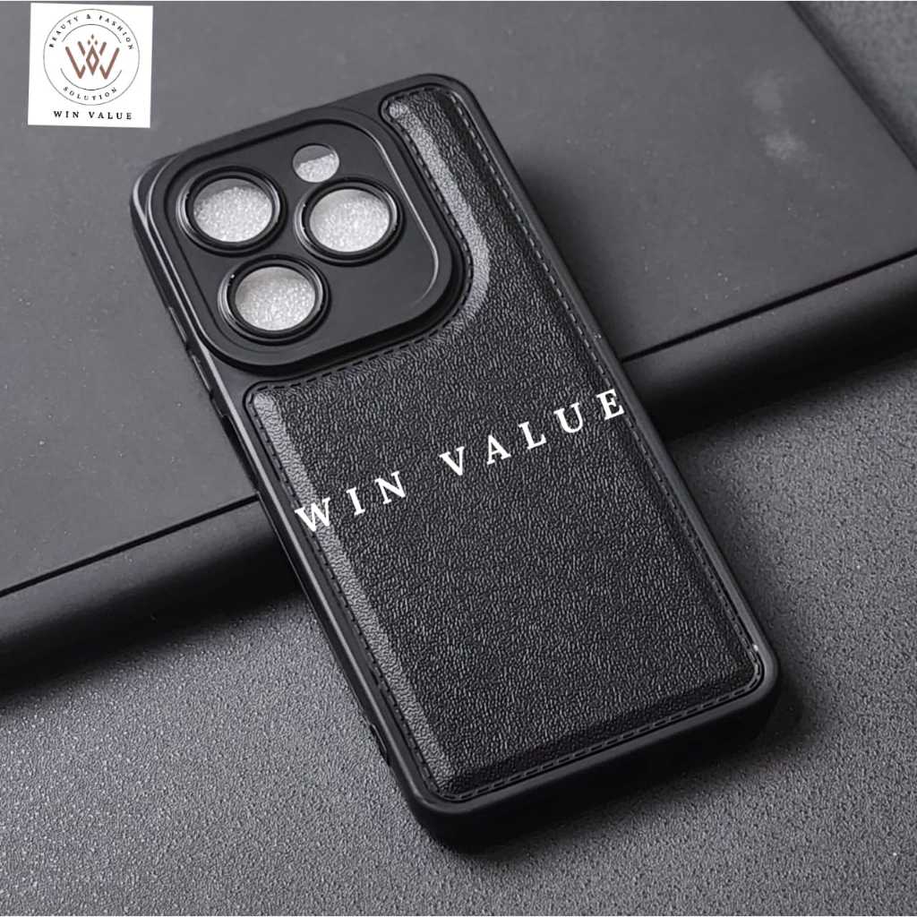 Itel P55 NFC Itel P55 5G กรณีหนัง Pro กล้องสีดํากรณี Itel P55 NFC Itel P55 5G