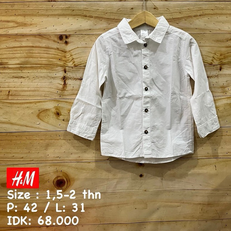 KEMEJA H*m kids Shirt size 1.5-2 Years