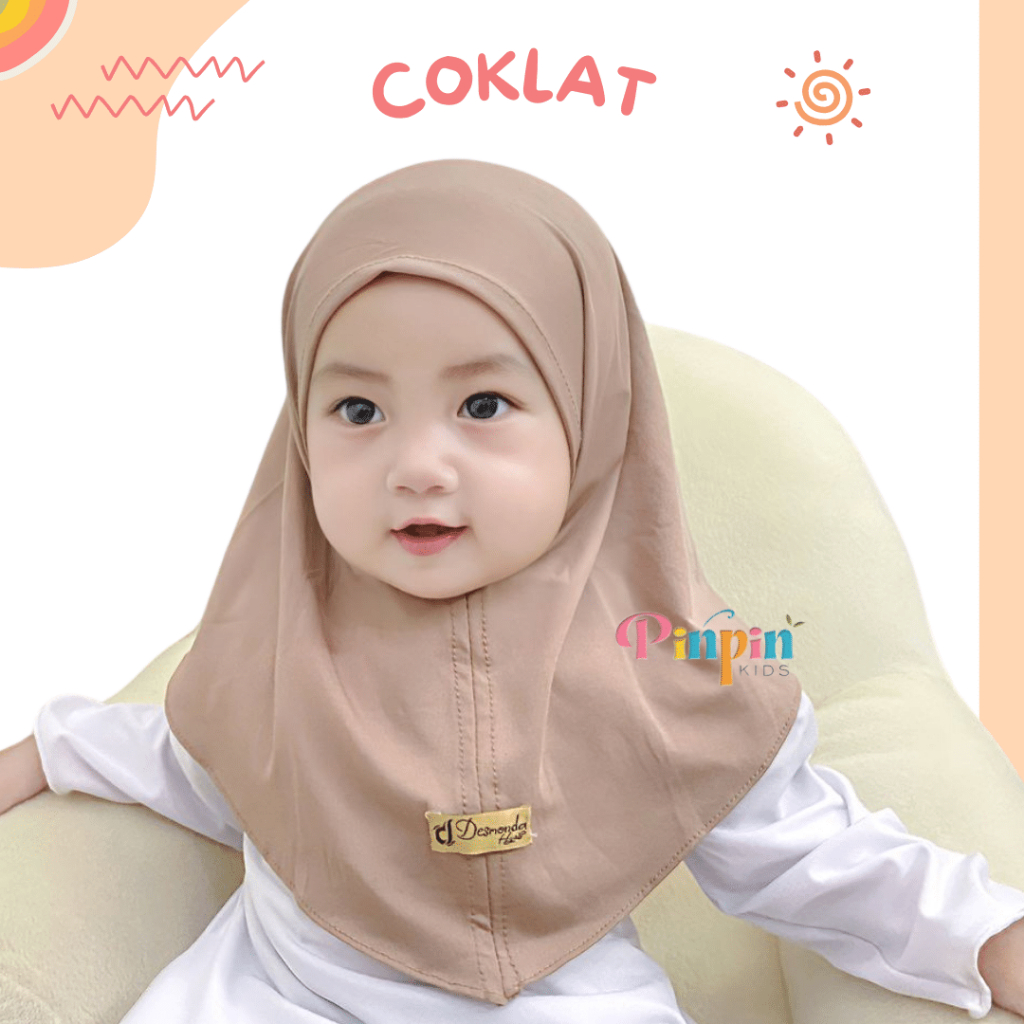 Pinpin Kids - MAURIN ทารกแรกเกิดฮิญาบ / ฮิญาบเด็ก / ผ้าคลุมผมเด็กผู้หญิง อายุ 0-1 ปี
