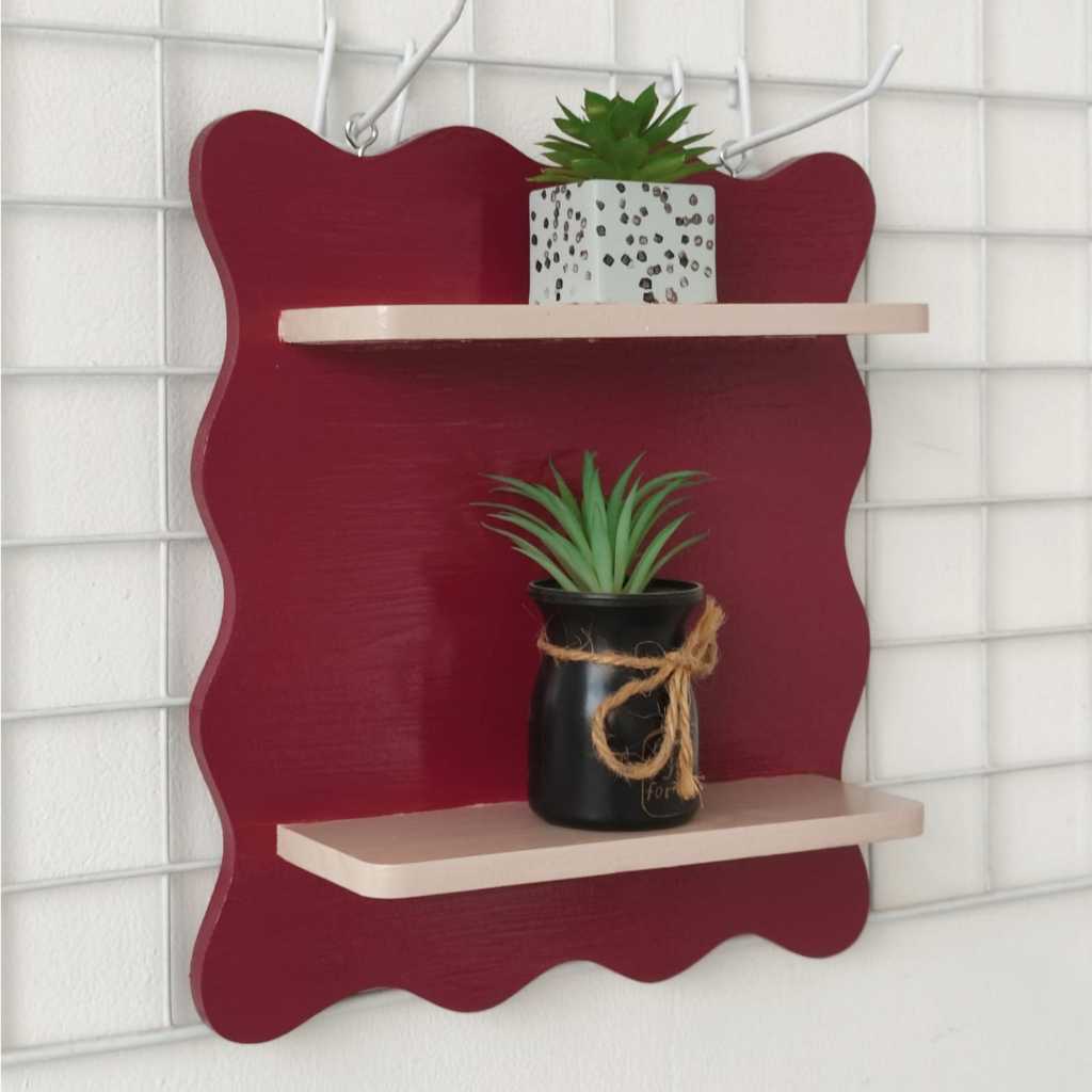 Prima Shabby Craft Wall Shelf Wavy Double Shelf Wall Decorational