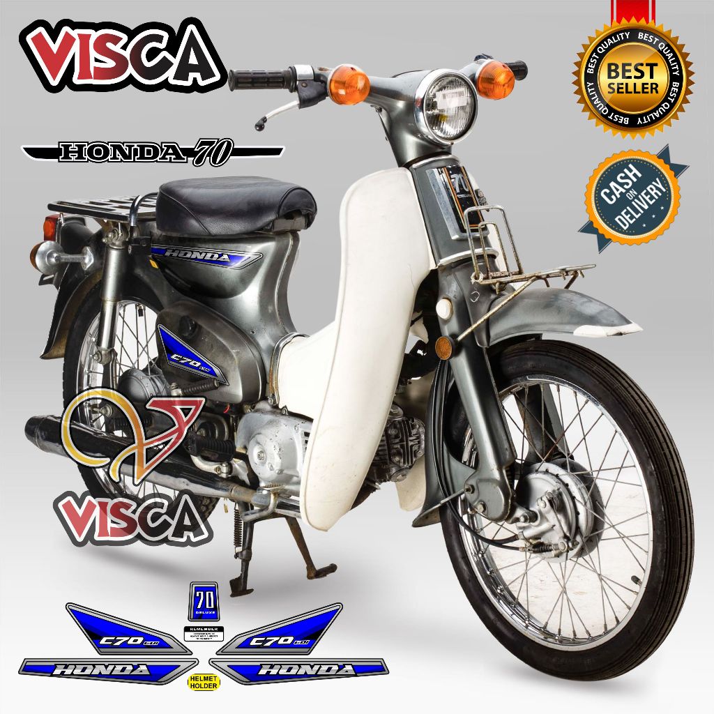 สติ๊กเกอร์แถบ Honda C70 C70 STRIP สติ๊กเกอร์ Variations 02