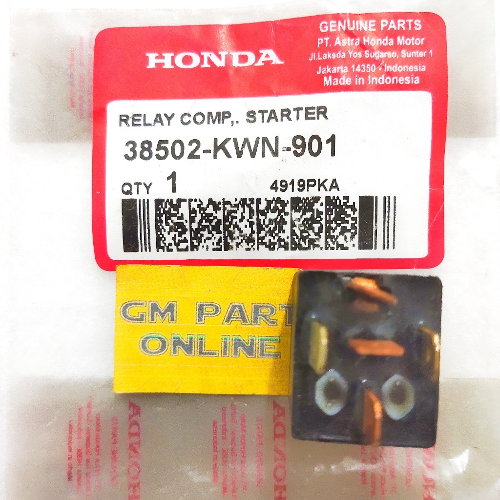 RELAY STATER VARIO 125 250 38502KWN901 ต้นฉบับ