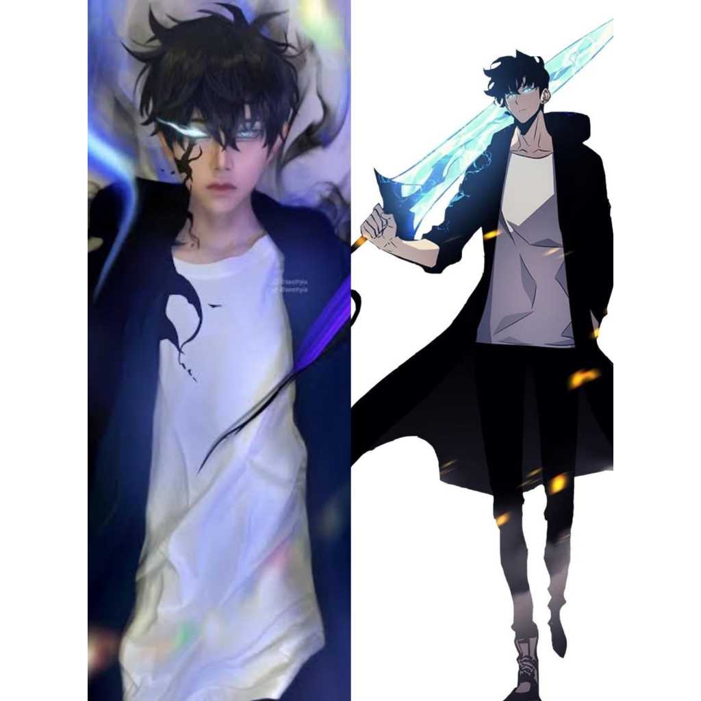 SUNG JIN WOO SOLO HOODIE JACKET LEVELING MANHWA อะนิเมะคอสเพลย์ ROBE