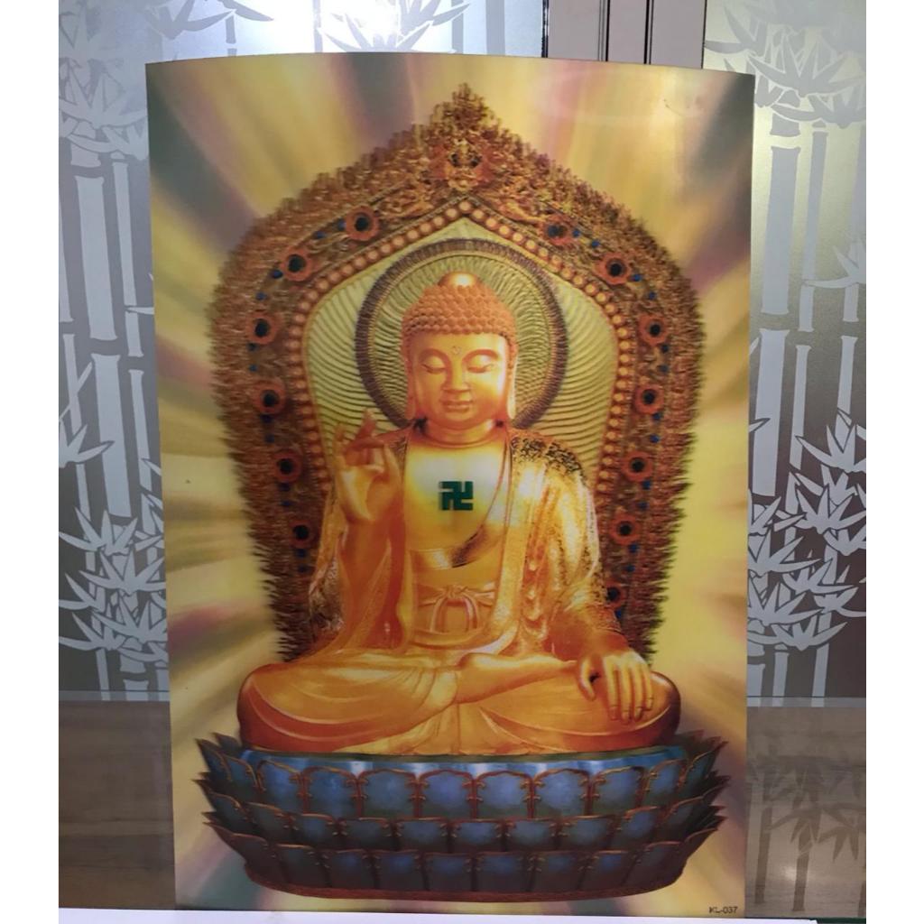 3D GOLD BUDDHA PICTURE ขนาด 34x4 9 ซม. (PxH) พร้อมเฟรม