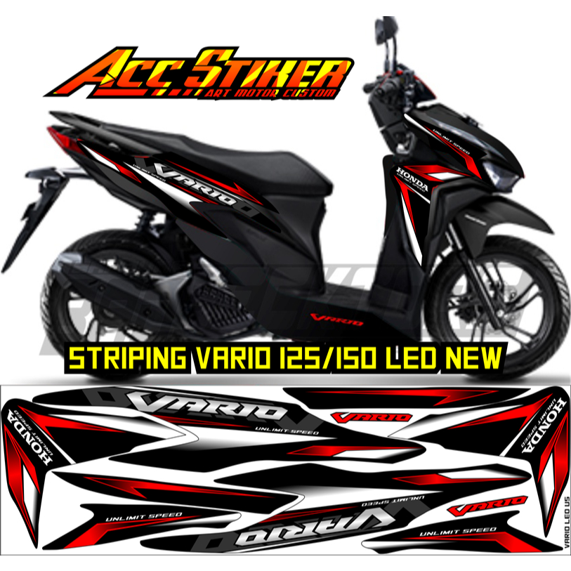 STRIPING VARIO 125-150 ใหม่ LED/MOIF MALAYSIA/THAILAND MOTIF/HONDA CLICK STICKER/VARIO 125-150 LED ใหม่