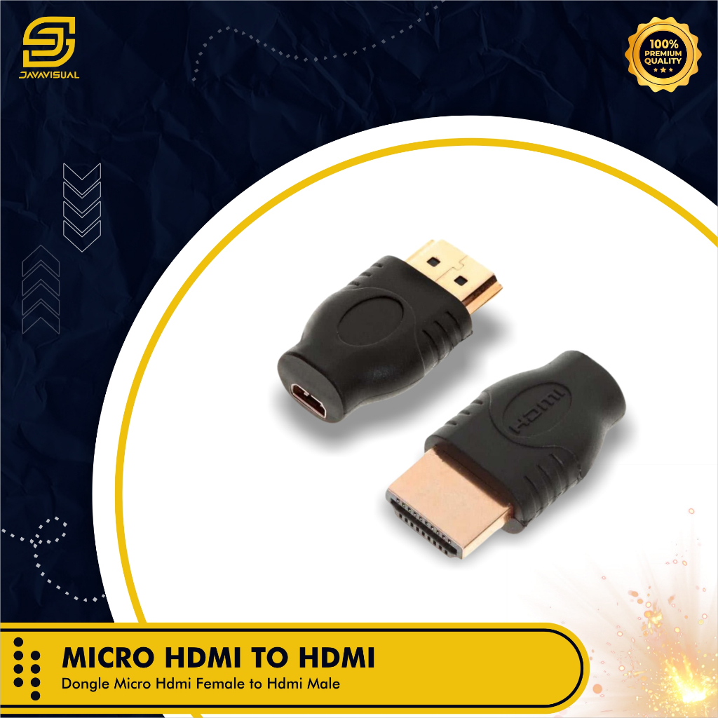 ตัวแปลง MICRO HDMI หญิงเป ็ นอะแดปเตอร ์ ถุงเท ้ า DONGLE ชาย HDMI
