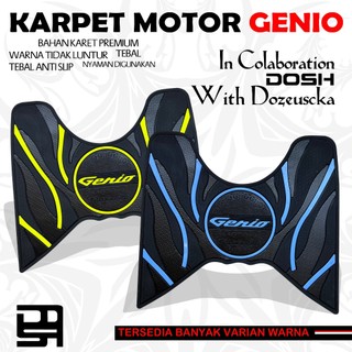 Karpet Motor Genio Bahan Karet Premium Tebal Lentur Anti Slip Warna tidak Luntur Nyaman Digunakan