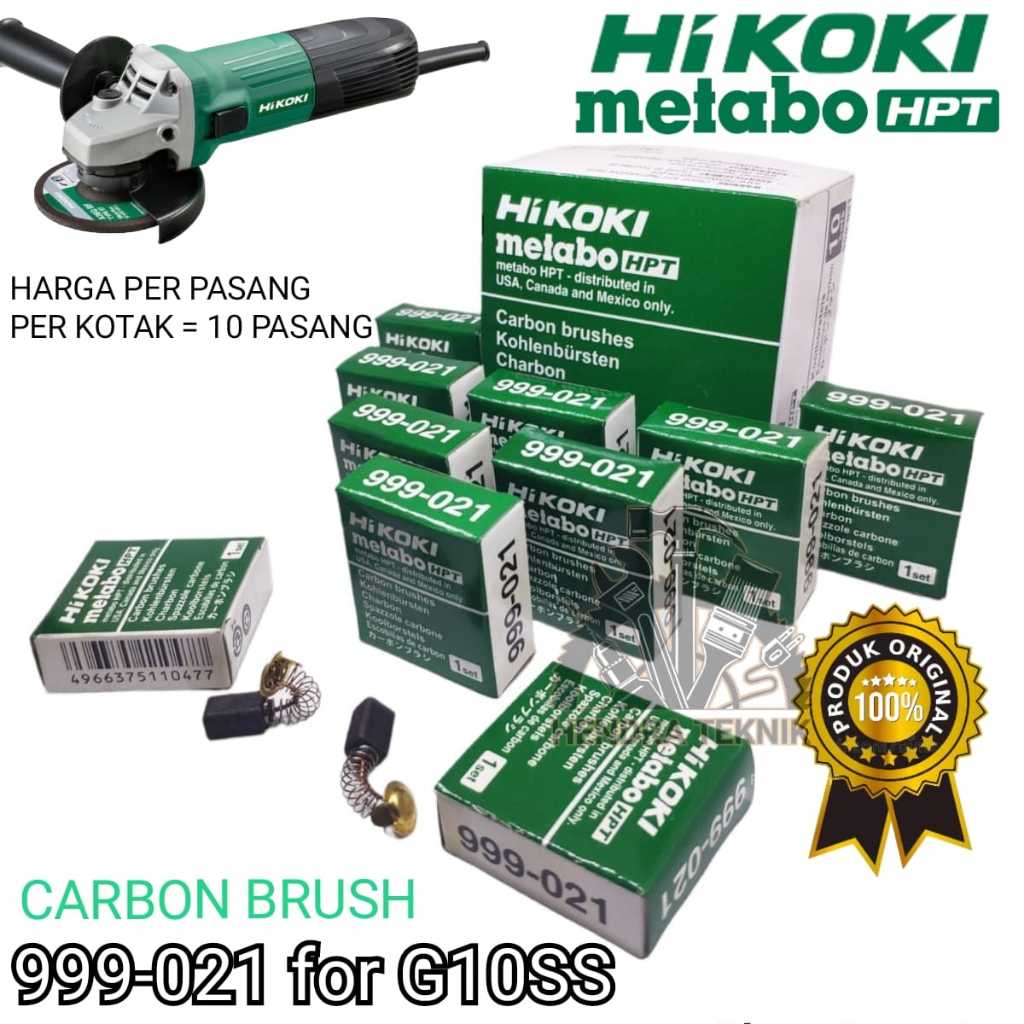 ต้นฉบับแปรงคาร์บอน GRIND HITACHI HI KOKI G10SS CHARCOAL SEPUL 999-021 COL BOSTEL CB 021 COAL BUSTEL 