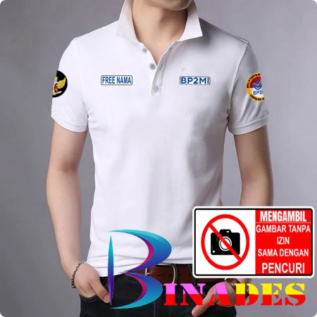 ขายเสื้อยืดคอปกโปโล BP2MI - INDONESIAN MIGRAN WORK PROTECTION BODY FREE CHEST NAME โดยไม่ต้องด้านหน้