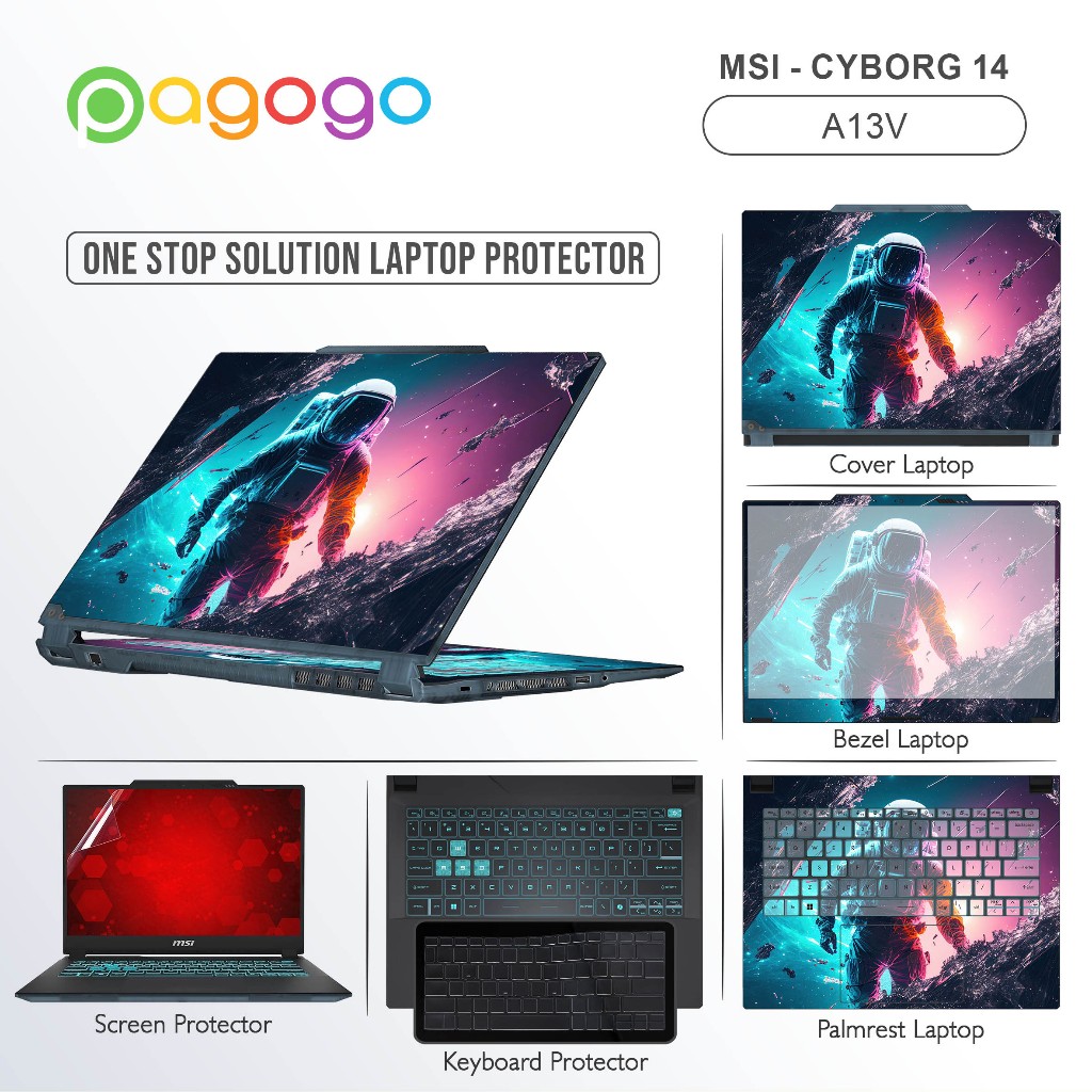 หน้าจอยามผิวแป้นพิมพ์ป้องกัน Garskin แล็ปท็อปสติกเกอร์ Msi Cyborg 14 A13V A13VE A13VF Matte Clear An