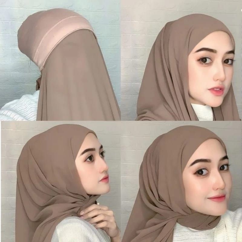 Hijab Pashmina INNER 2 in 1 Pashmina Babydoll // Instant Pashmina Hijab