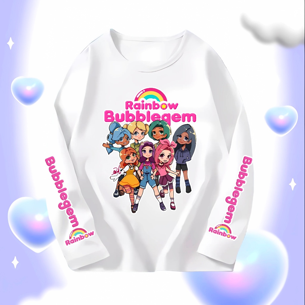 RAINBOW BUBLEGEM CHILDRENS CLOTHING T-SHIRTS LONG SLEEVES