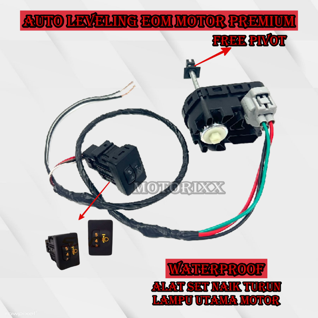 เครื่องมือไฟฟ้า AUTO LEVELING PLUS หมายเลขสวิทช์ฟรี PIVOT ANTI Jam LEVELING OEM HEADLAMP มอเตอร์ PROJECTOR BILED | ไฟหน้ารถจักรยานยนต์ Regulates Up And Down