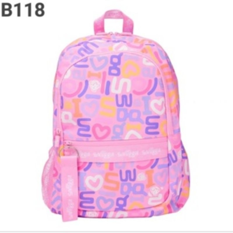 Smiggle Backpack SD Size I Love Smiggle Pink (B118 )