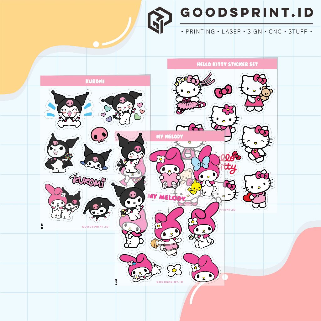 MY MELODY Sticker PACK Kuromi Drinking Bottle Sticker A6 Transparent Sticker Journal Sticker