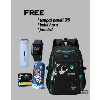 PAKET BANYAK BONUSNYA 4IN1 Tas Ransel Anak Laki Laki SEKOLAH SD SMP MOTIF ASTRONOT