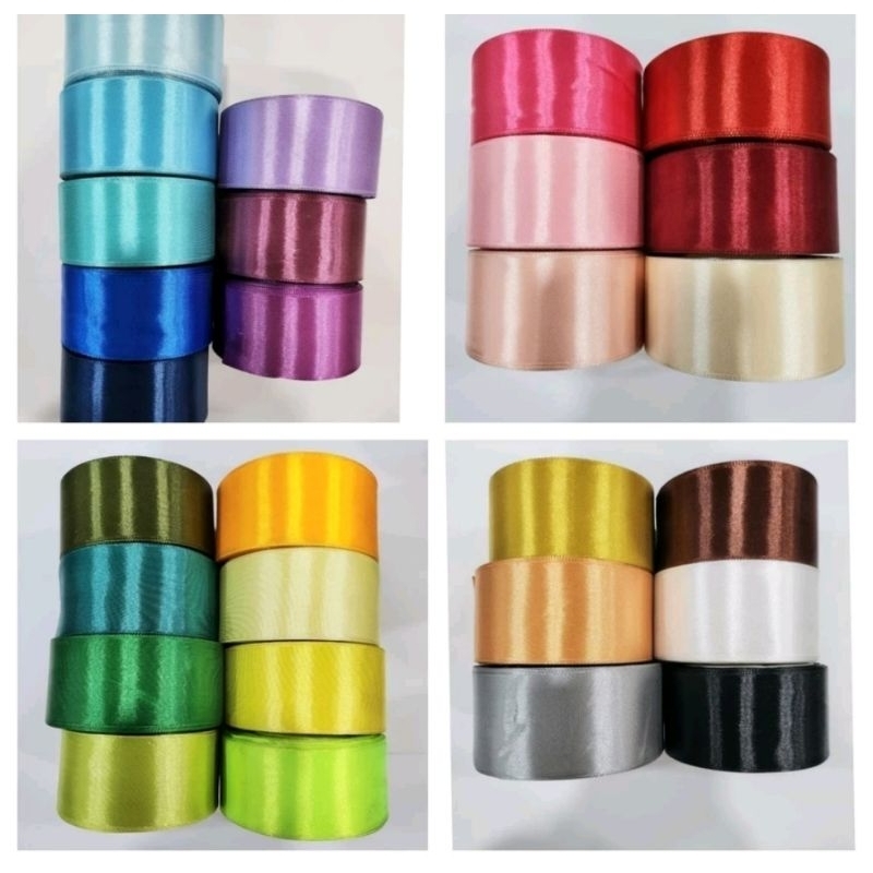 RIBBON SATIN / 4 CM SATIN RIBBON / ริบบิ้นม้วน / ริบบิ้นสี