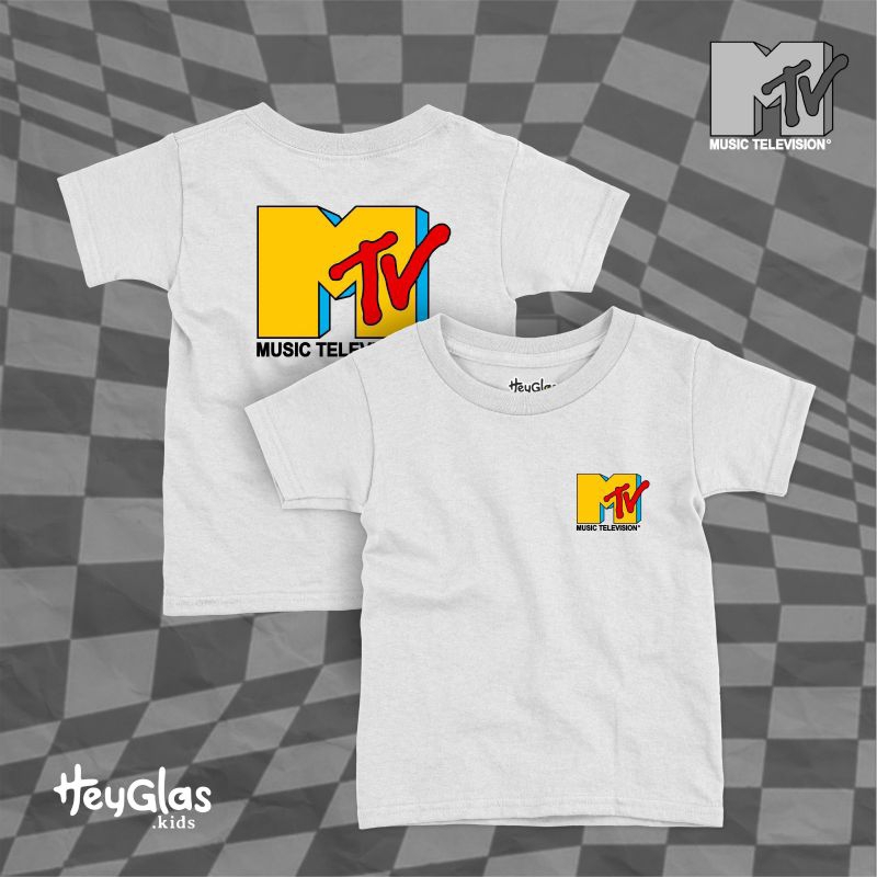 เสื้อยืดเด็ก Mtv | เสื้อยืด Heyglaskids | โลโก้วินเทจ Mtv | เสื้อยืดเด็กพรีเมี่ยม