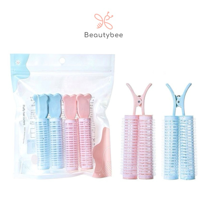 BEAUTYBEE HAIR ROLLER / HAIR ROLLER + VELCRO CLIPS แพ็ค 4 ชิ้น (C278)