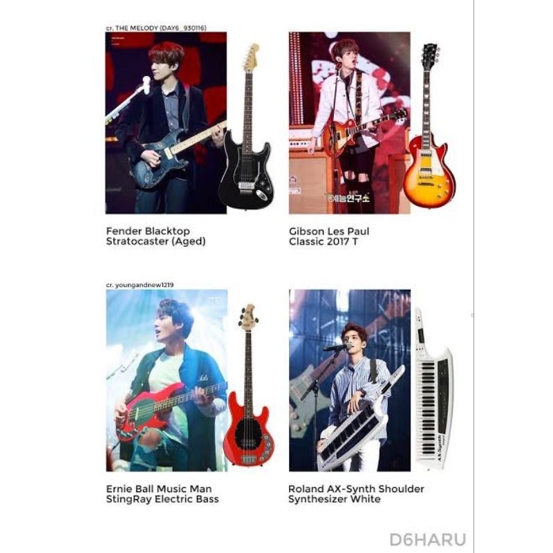 GUNDAN DAY6 DAY6 GUITAR KEYCHAIN COLLECTION