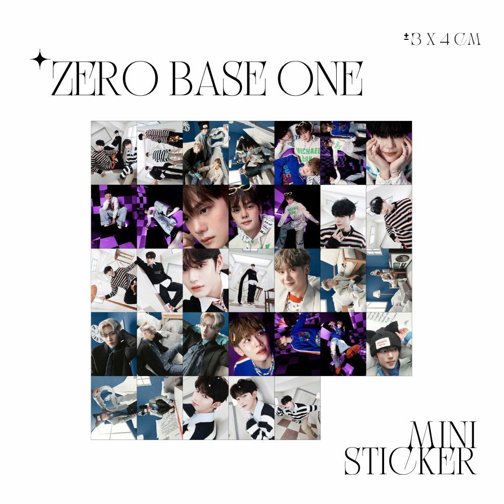 MINI STICKER ZB1 MELTING POINT ZEROBASEONE (CONTENTS: 33 ชิ้น) TRANSPARENT CHROMO STICKER HOLGRAM KP