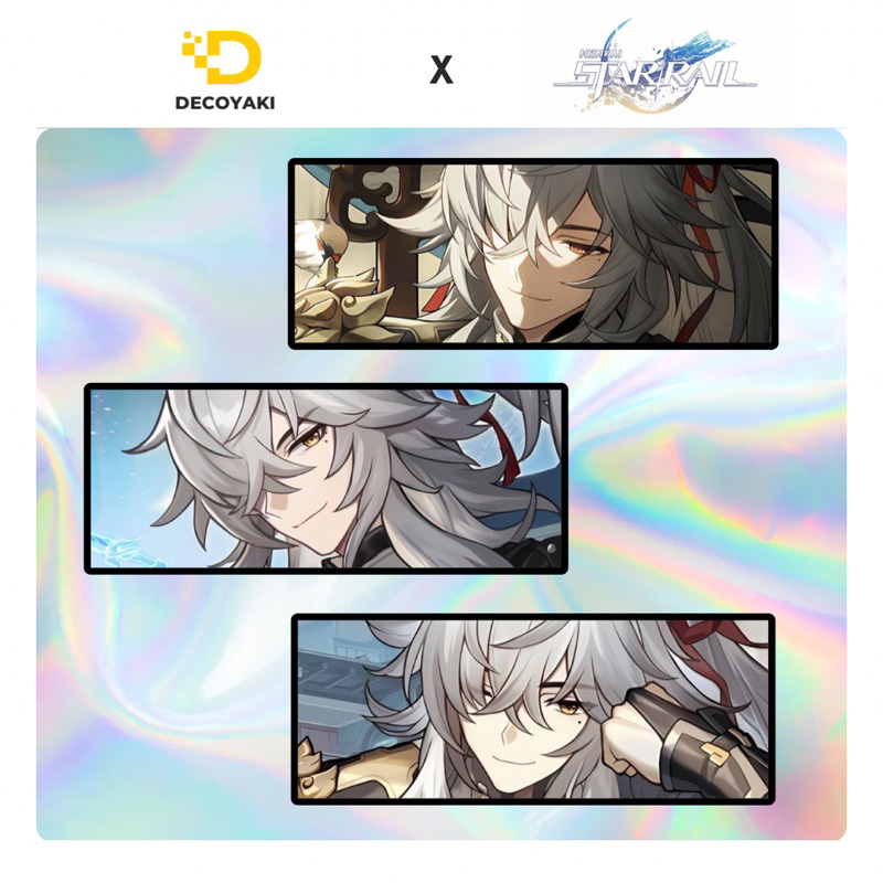 Jing Yuan Honkai Star Rail Hologram Slap Sticker, Jing Yuan Honkai Star Rail Hologram Sticker