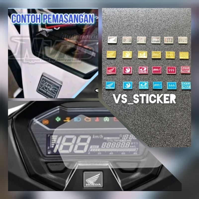 3D ACRYLIC RAISED EMBLEM สําหรับ HONDA SSS HRC สีขาว FOX SPEEDOMETER