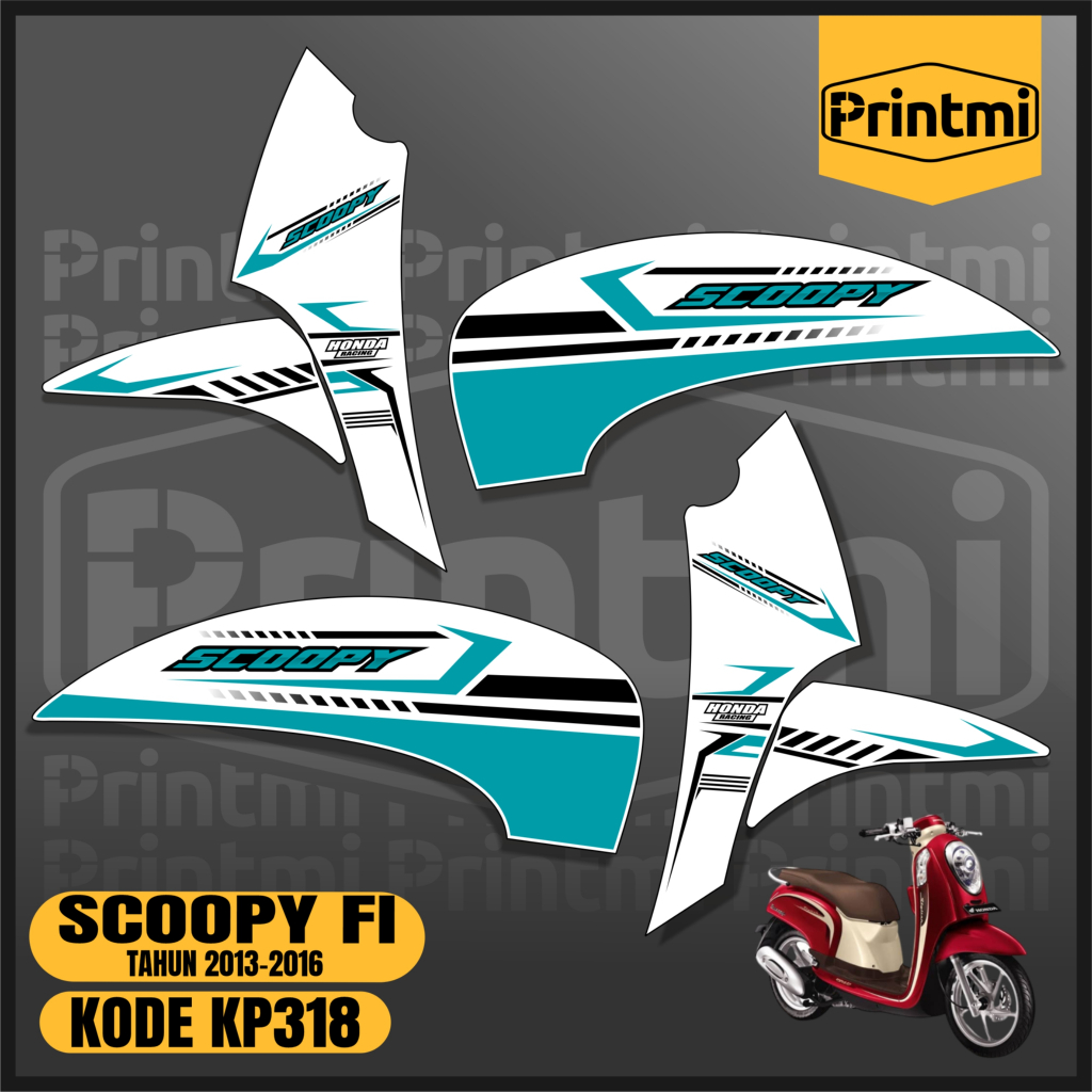 Scoopy PGM FI 2016 2015 2014 2013 รถจักรยานยนต์ Striping สติกเกอร์รายการที่เรียบง่าย Variations Cool