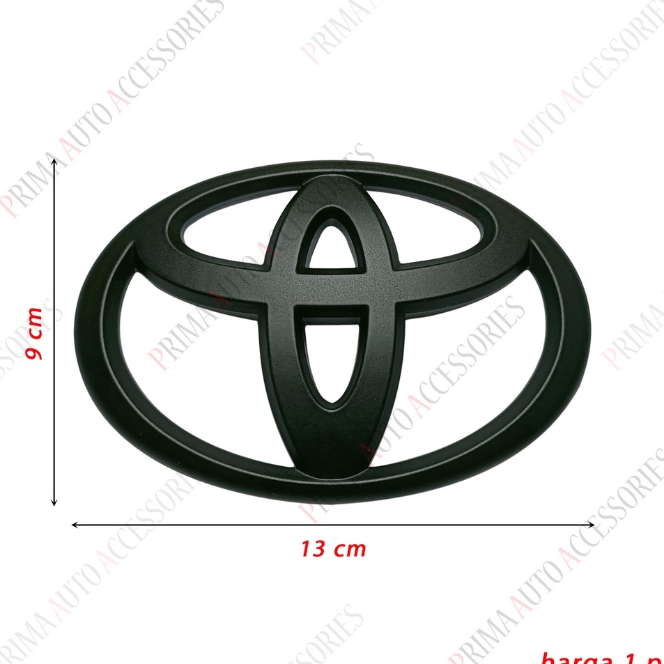 TOYOTA Logo Car Emblem Matte Black 13 CM