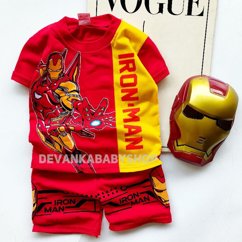 BOYS CLOTHES IRONMAN SUITS BOYS SUPERHERO CLOTHES สําหรับอายุ 1-10 ปี