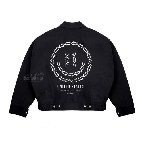 Keep Smile Casual Unisex Crop Work Jacket - เสื้อแจ็คเก็ตผู้ชาย Size ML XL XXL