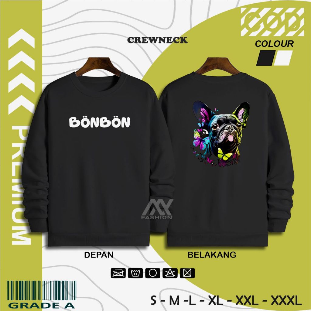 เสื้อสเวตเตอร์ คอกลม Bonbon Backprint Type 01 | Bonobon Becky Armstrong Sweatshirt Men& 39;s Women& 