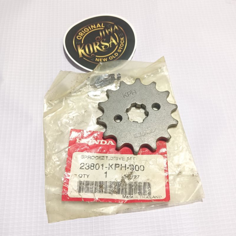 สเตอร์ไดรฟ์ 14T เกียร์หน้า 14T Honda Karisma 125 Supra X125 Kirana 125 ของแท้ 23801-KPH-900
