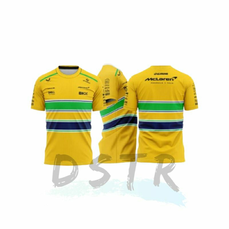 F1 2024 Formula One Team McLaren Special GP Monaco Ayrton Senna Fullprint Jersey