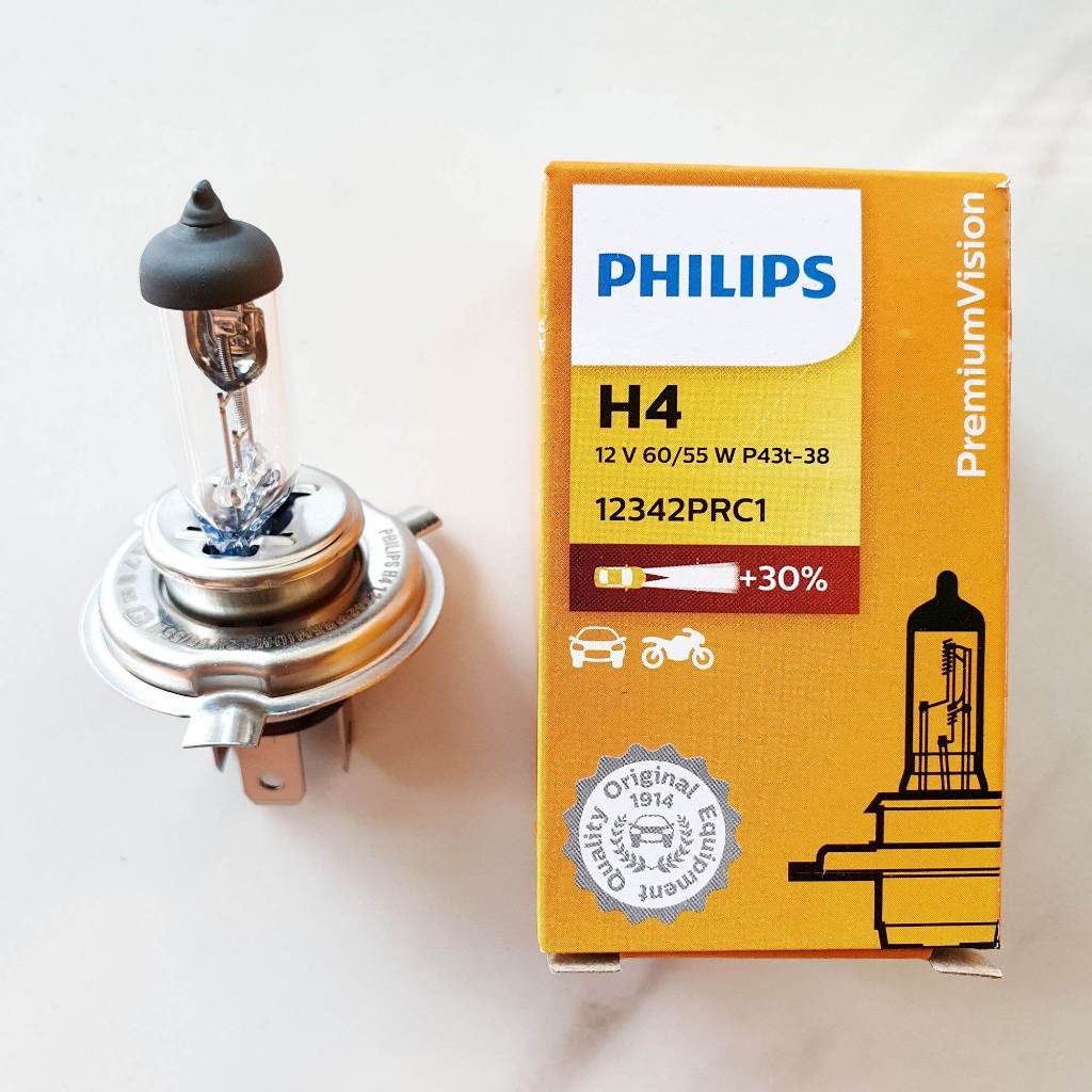Philips H4P43T 12V 60/55W Philips -04984 Original Bright Car Motorcycle Lamp Bulb Original Philip H4